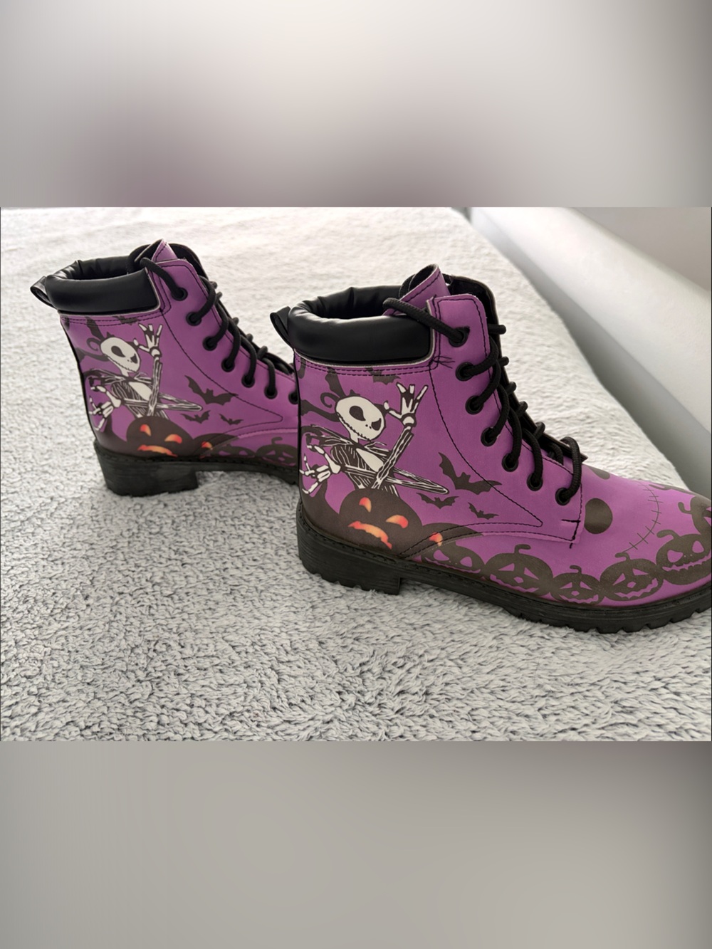 Purple Nightmare Before Christmas, Jack Skellington Boots size 8 (EU 39)
